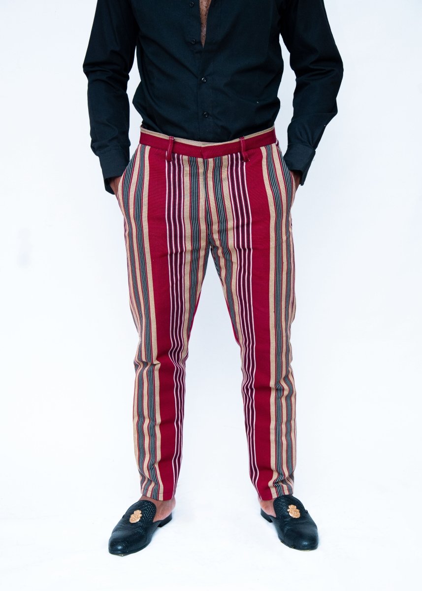 A. Aso oke striped pant - J. Ednieds