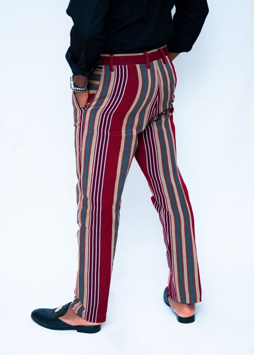 A. Aso oke striped pant - J. Ednieds