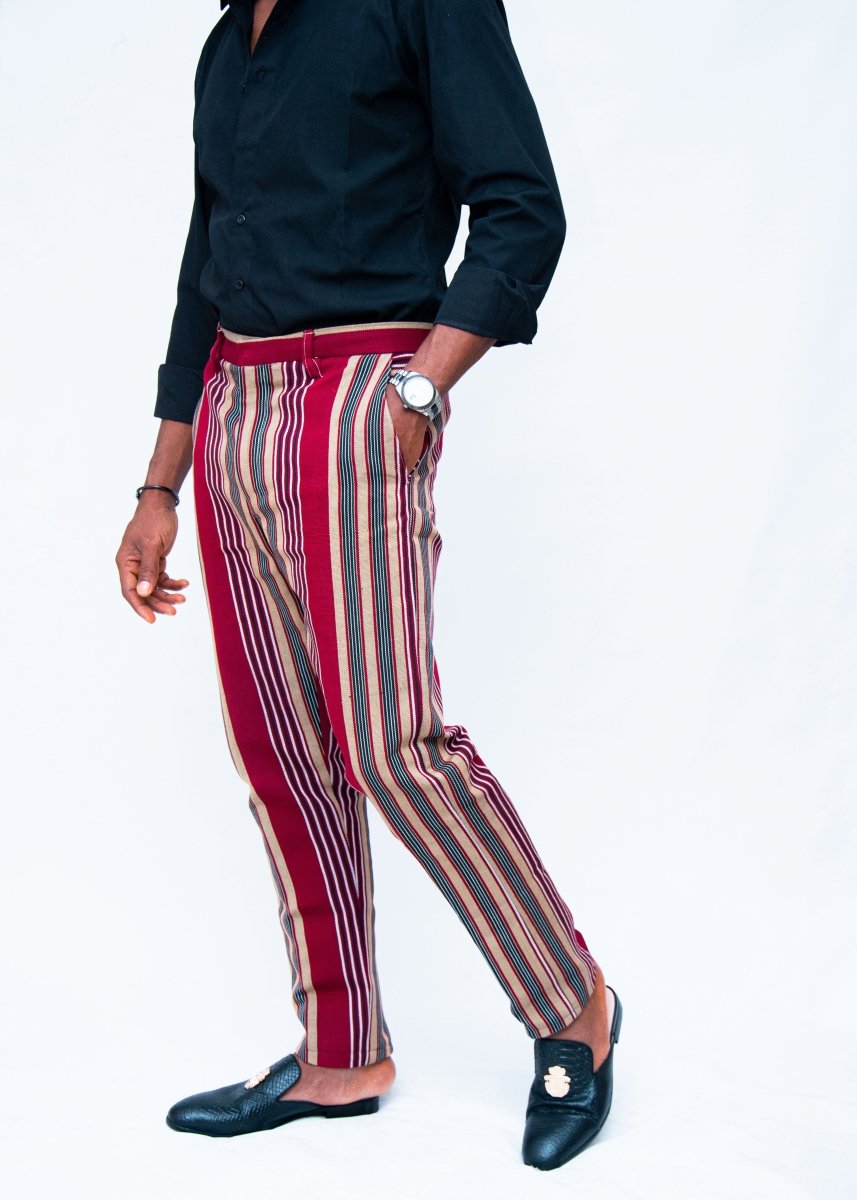 A. Aso oke striped pant - J. Ednieds