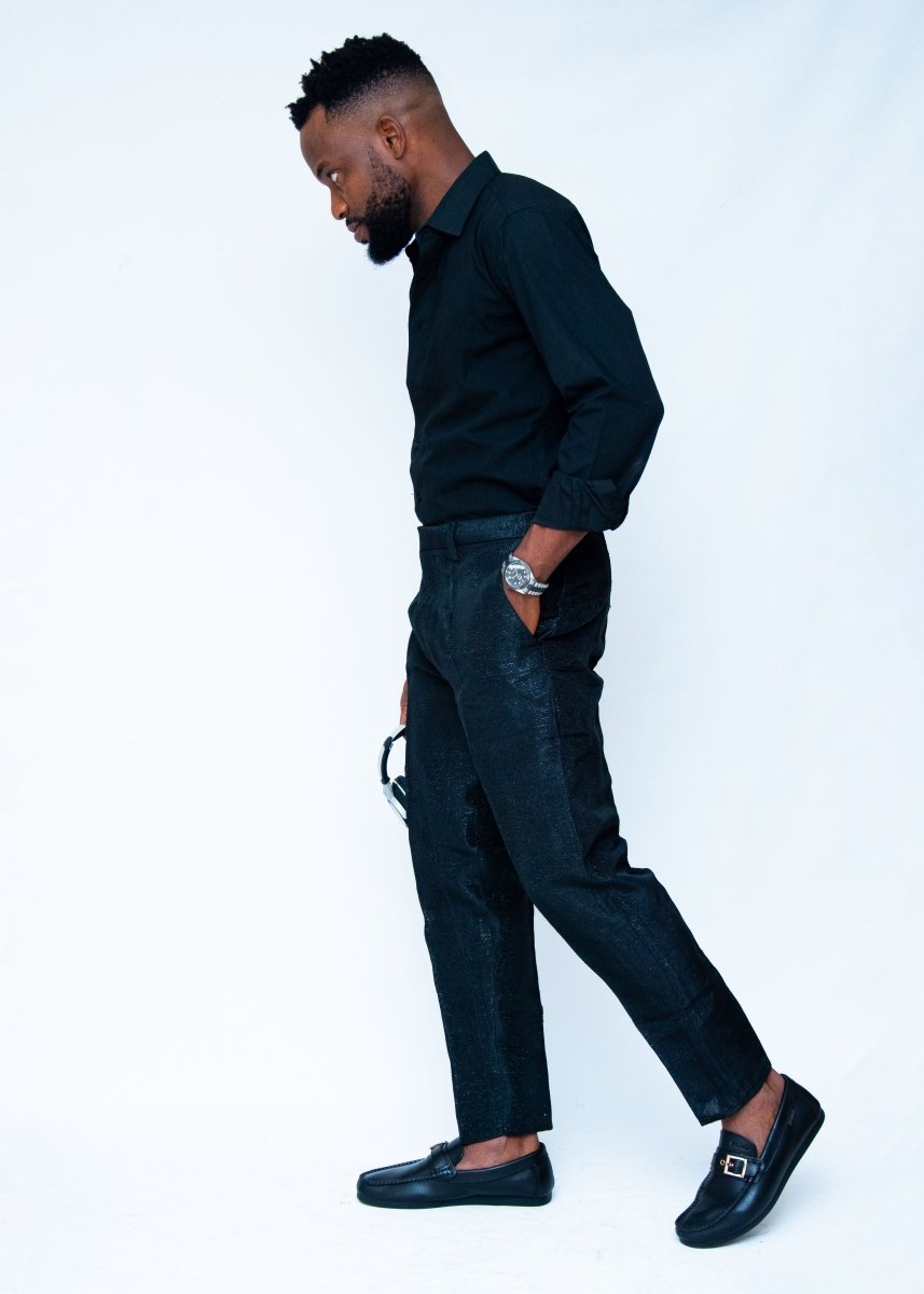 Black Majestic twill pant - J. Ednieds